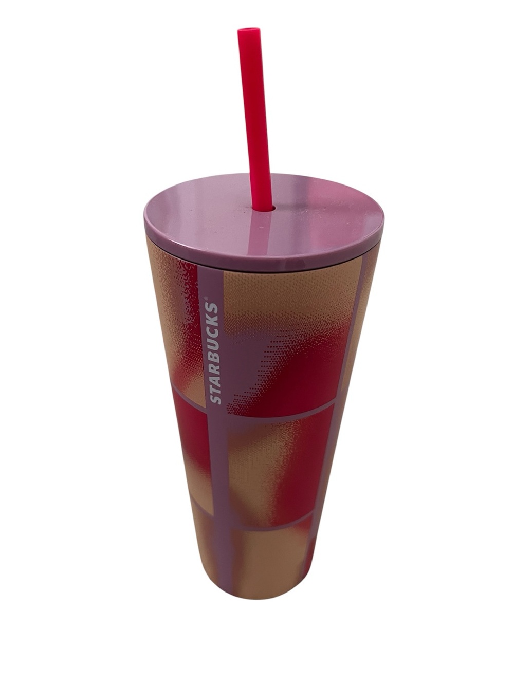 New 2025 Starbucks Geometric Airbrush 24oz Cold Cup
